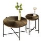 preview thumbnail 15 of 22, Crafted Wood Radial Pattern Coffee Table Set