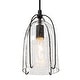 preview thumbnail 6 of 6, Modern Farmhouse Mini Pendant 1-light Kitchen Lights Cage Seeded Coastal Glass Ceiling Lights - D5'' x H8.5''
