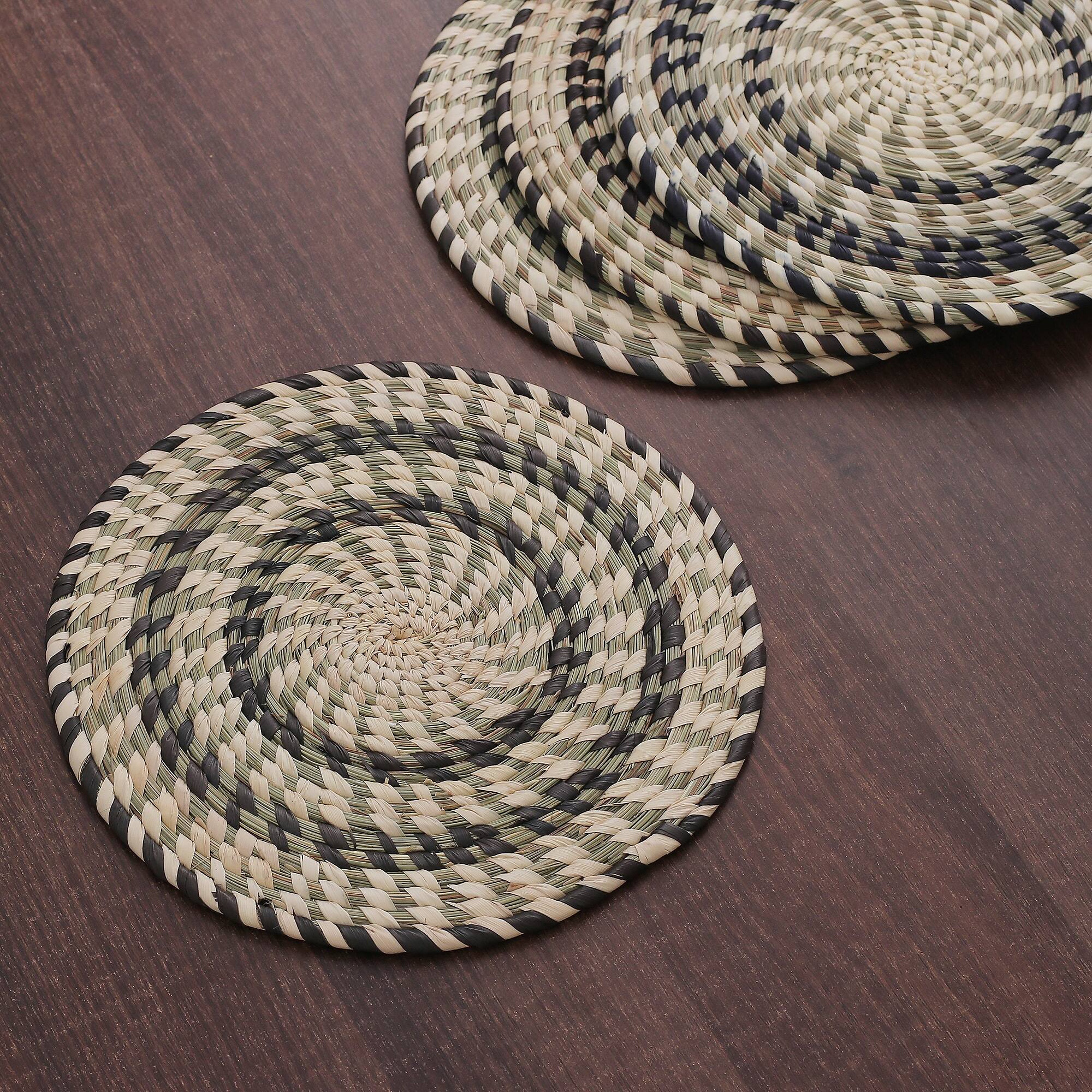 Novica Handmade Sylvan Mandalas Natural Fiber Placemats (Set Of 4