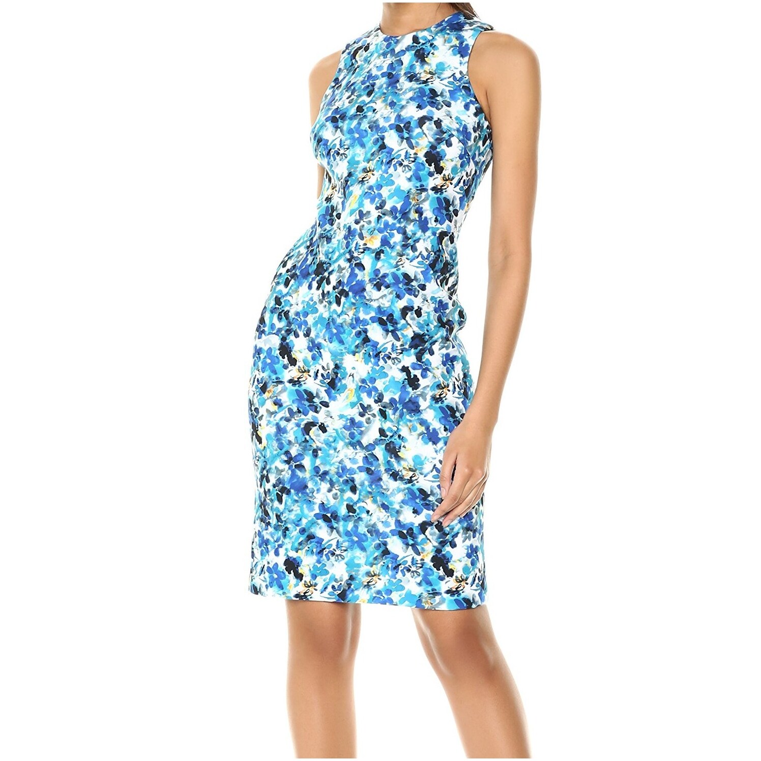 Calvin klein blue and white dress Clearance