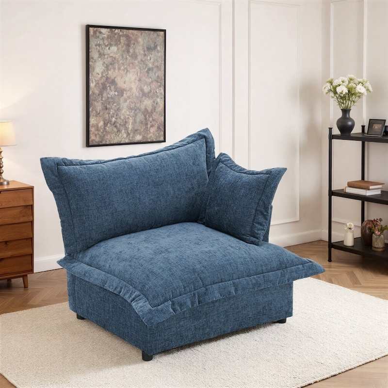 Double Layer Cushion Comfy Cloud Modular Sectional Sofa Couch Ottoman