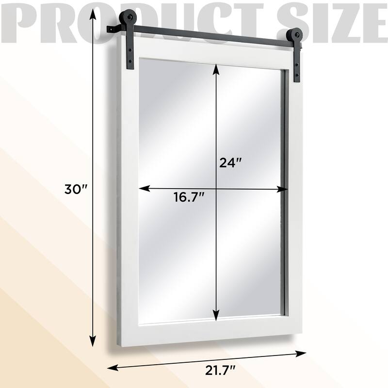 Rectangle Wood Framed Decorative Wall Mirror
