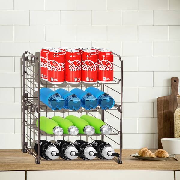 Stackable Freestanding Water Bottle Storage Rack (2 Pack) - Bed Bath ...