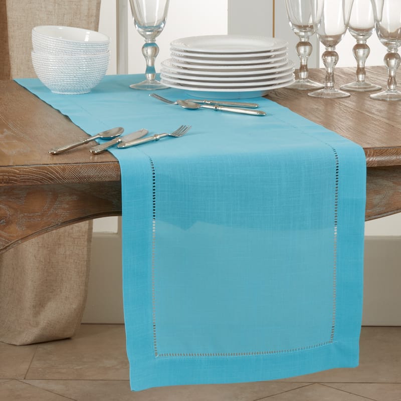 Classic Hemstitch Border Table Runner - 16"x120"