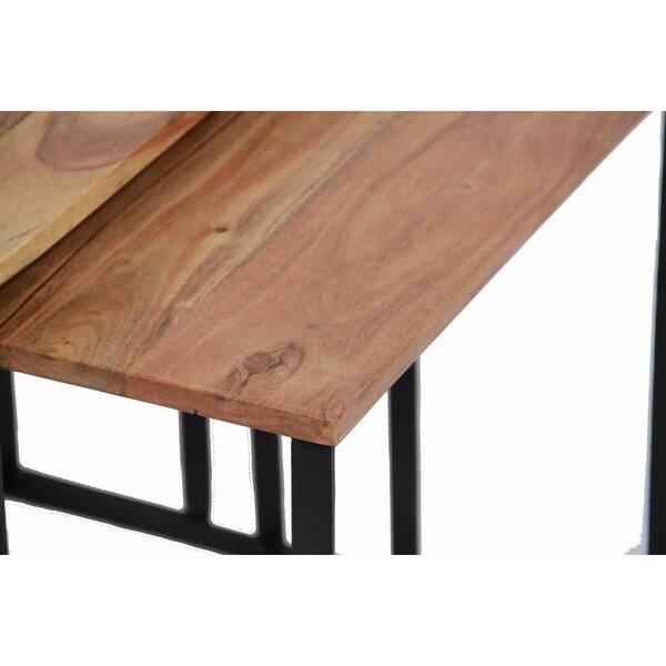 The Urban Port Industrial Style Wooden Nesting Coffee End Tables With Metal Base Set Of 3 Brown And Black On Sale Overstock 18604755 If you're in need of a new end table or nightstand, we've got the list of tutorials to look to. the urban port