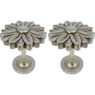 MERIVILLE Set of 2 Blossom Window Drapery Medallion Holdbacks