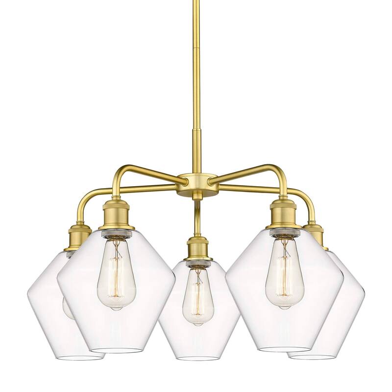Innovations Lighting 516-5CR-17-26 Cindyrella Chandelier Cindyrella 5 - Satin Gold / Clear