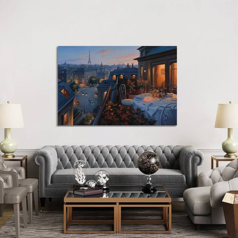 iCanvas "Paris Evening" by Evgeny Lushpin Canvas Print