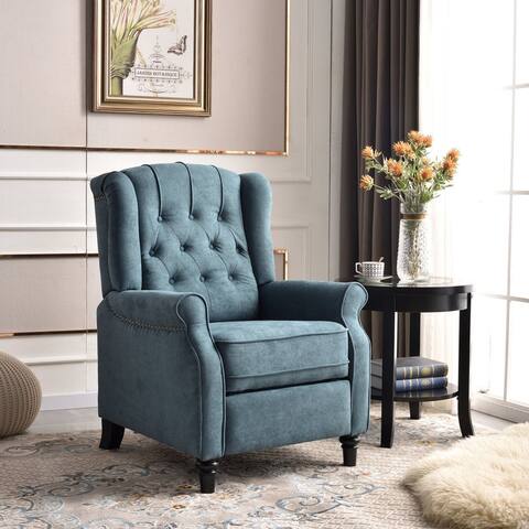 Ebello 32" W Super Soft And Modern Pushback Recliner With Rivets