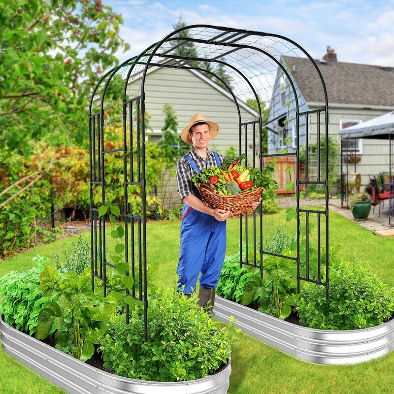 DoCred Garden Trellis for Climbing Plants, Outdoor Metal Trellis
