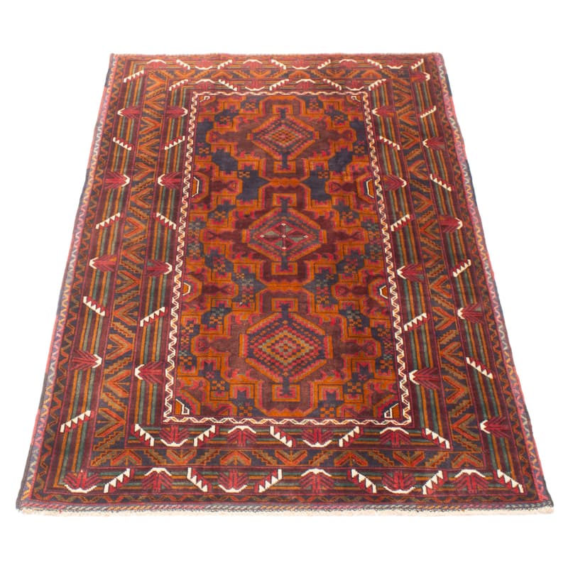ECARPETGALLERY Hand-knotted Teimani Brown Wool Rug - 3'7 x 6'8