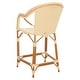 preview thumbnail 28 of 68, SAFAVIEH California Outdoor Bistro 26-inch Counter Stool with Arms - 23" W x 26" D x 43" H