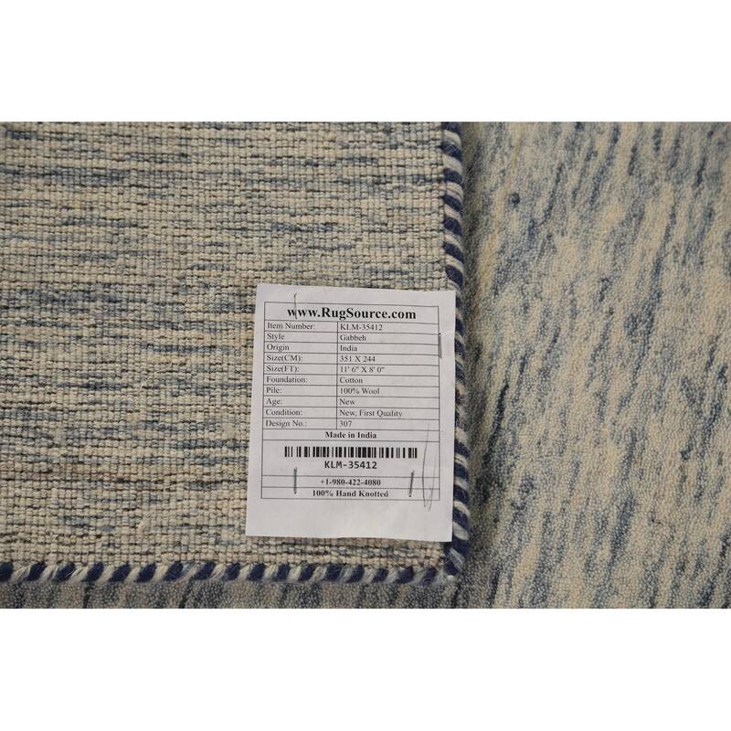 Tribal Gabbeh Indian Area Rug Handmade Wool Carpet - 8'0"x 11'6"