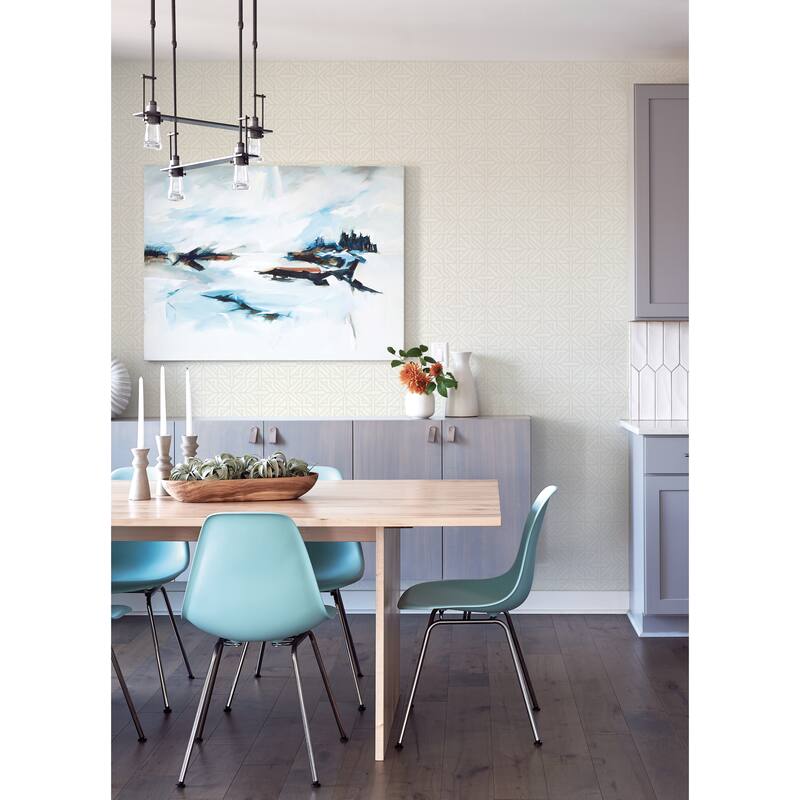 A-Street Prints Hesper Ivory Geometric Wallpaper