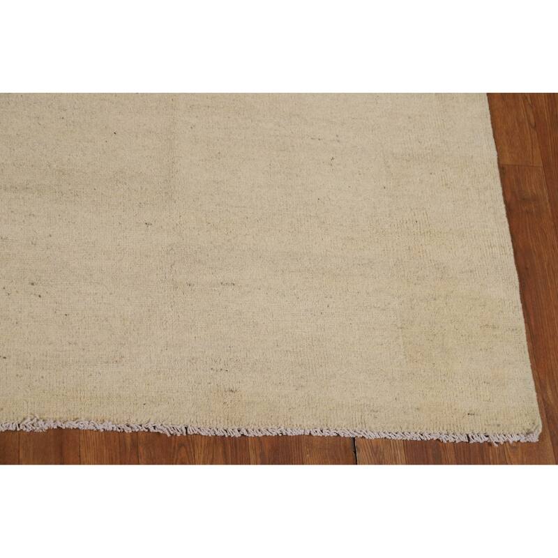 Contemporary Gabbeh Area Rug Hand-Knotted Wool Carpet - 7'11"x 9'8"