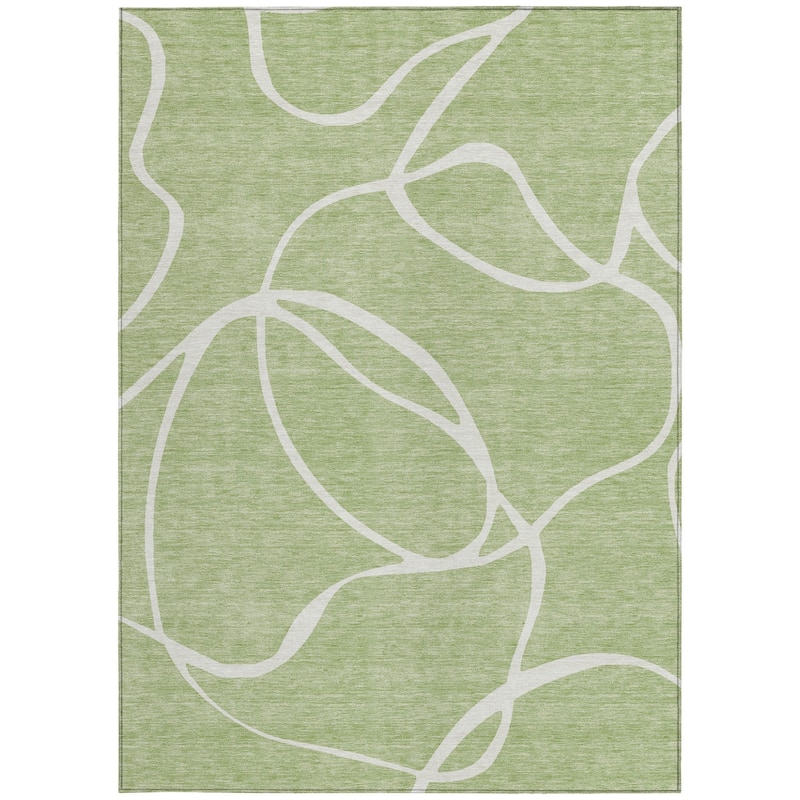 HomeRoots Abstract Transitional Rectangle Outdoor Rug
