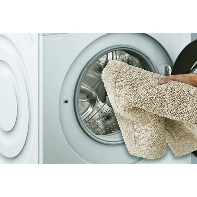 Better Trends Bath Rugs 100% Cotton Tufted Soft & Water Absorbent Bathroom Rug for Shower, Sink Bath Mats Edge Collection