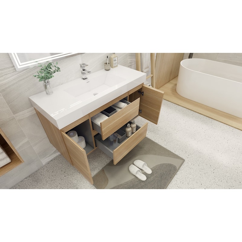Baillie 48'' Wall-Mounted Vanity with Reinforced Acrylic Sink