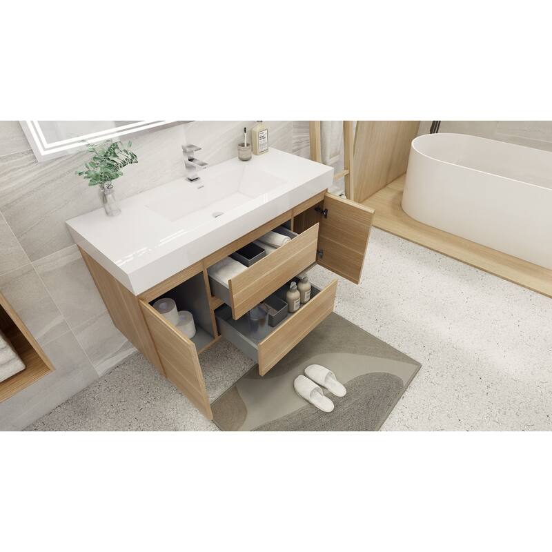 Baillie 60'' Wall-Mounted Vanity with Single Reinforced Acrylic Sink