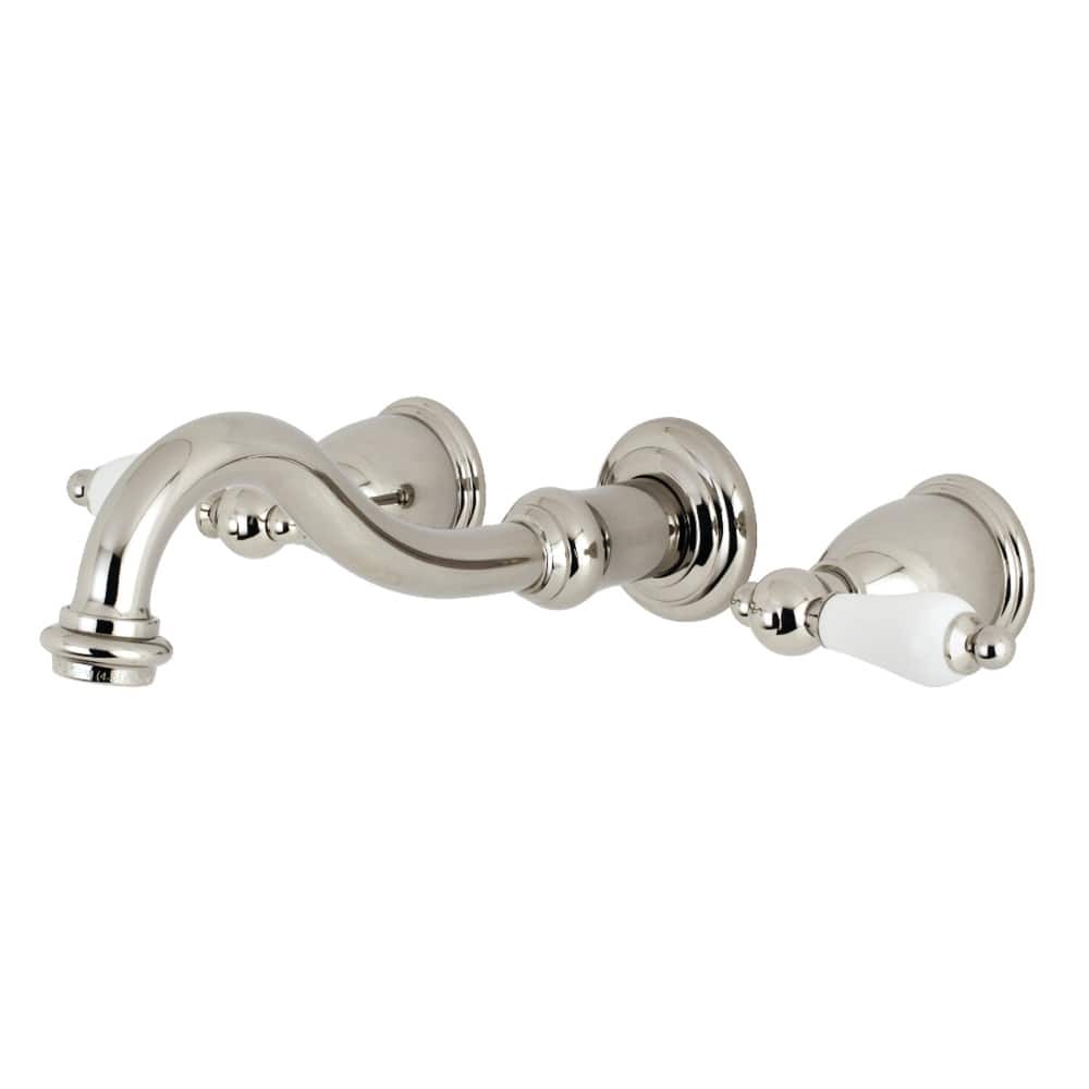 Vintage Two-Handle 3-Hole Wall Mount Bathroom Faucet