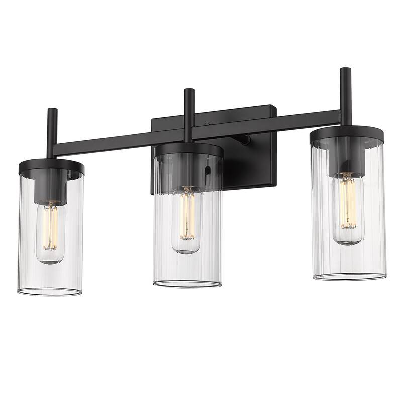 Golden Lighting Winslett 3-light Vanity in Matte Black