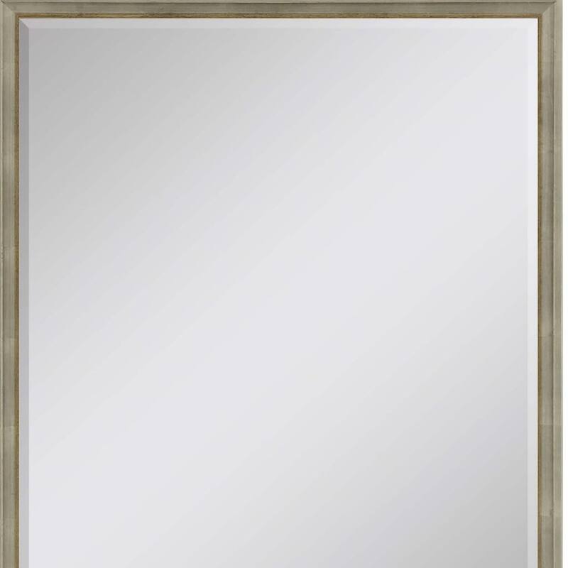 HomeRoots 42" Silver Wood Accent Mirror - 32.00 in. x 42.00 in. x 3.00 in.