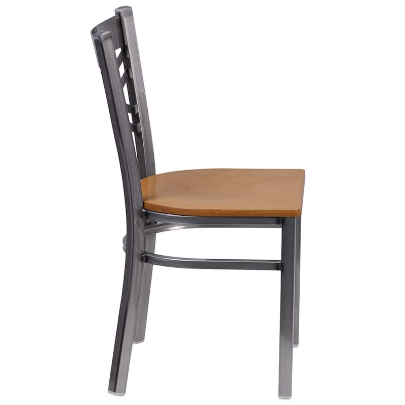 Steel X-back Restaurant Chair - 16.5"W x 17"D x 32.25"H