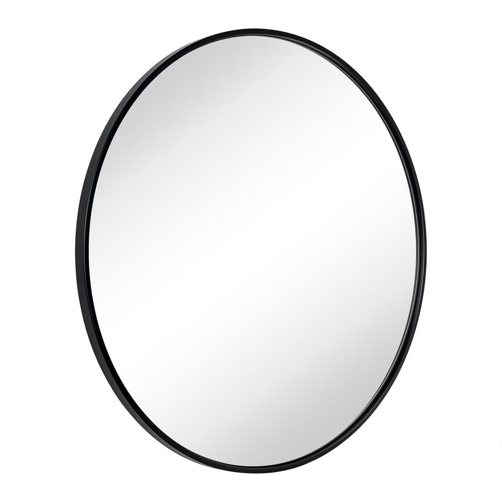 TEHOME Korra Round Wall Mirrors 30 and 36 Inch Metal Frame Options for Bathroom Bedroom & Entryway