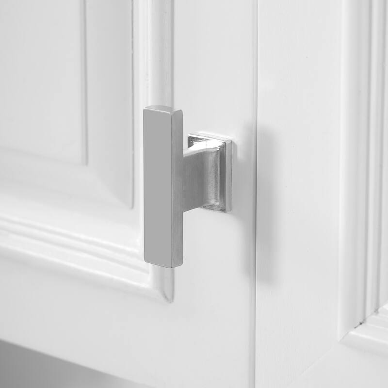 Roomfitters 41 Inch Mirror Medicine Cabinet with Open Shelves, Wall Mount Storage with Adjustable Shelf & Doors