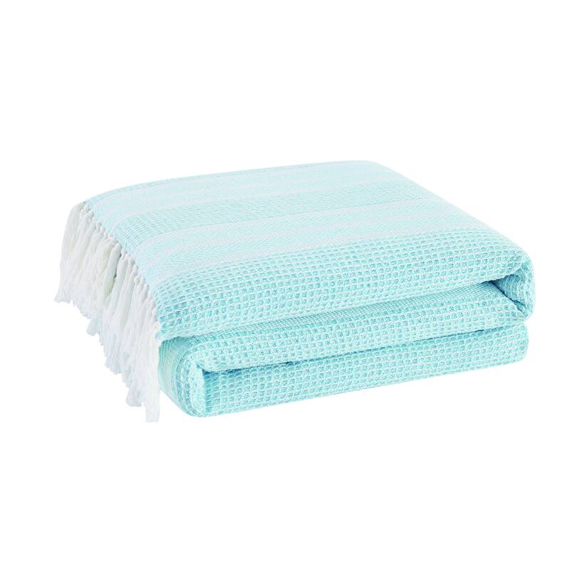 Oceanfront Resort Textured Stripe Throw