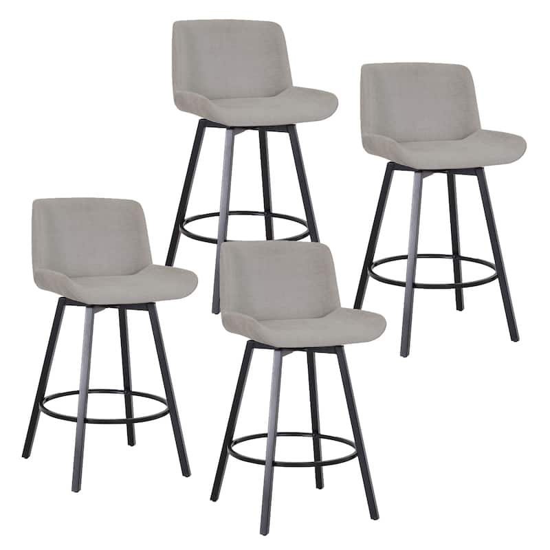 Modern 26" Counter Stool with Swivel, Set of 4