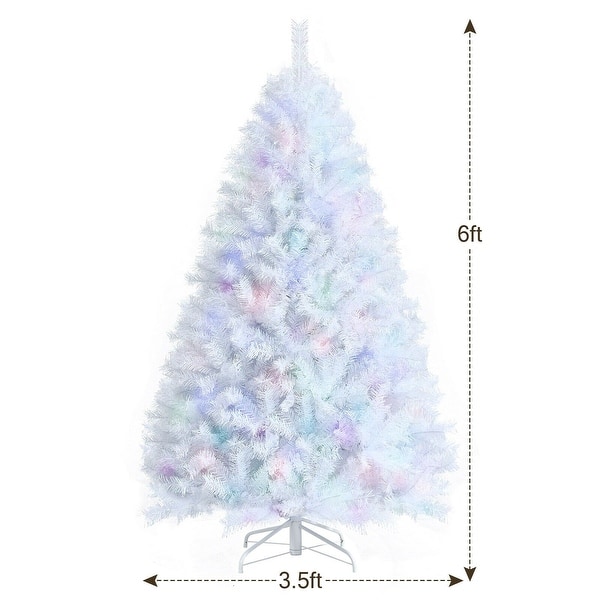 Iridescent Artificial Christmas Tree with Sturdy Metal Base - Holiday Decor  - 3.5' x 3.5' x 6' - Bed Bath & Beyond - 34722771