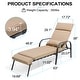 preview thumbnail 7 of 25, Patio Adjustable Chaise Lounge Chair with Cushion and Pillow for Outdoor & Indoor