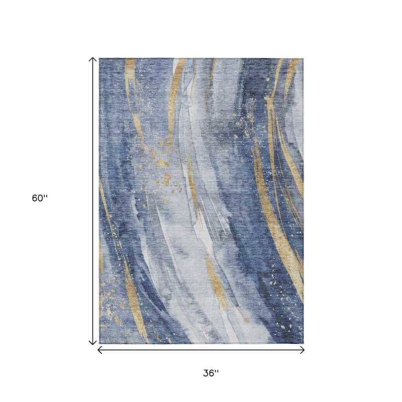 HomeRoots Abstract Transitional Rectangle Outdoor Rug