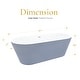 preview thumbnail 14 of 13, Altair Szany 67" x 32" Flatbottom Freestanding Acrylic Soaking Bathtub in Matte Gray with Drain and Overflow