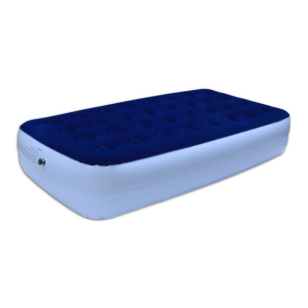 Ivation EZBed (Twin) Air Mattress with Deflate Defender™ Beige On