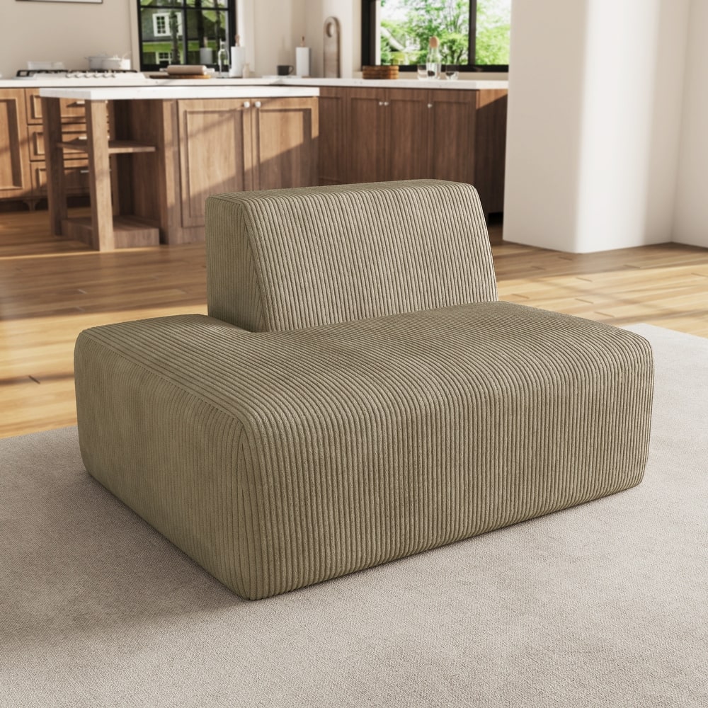 Modern No Assembly Required Sectional Chaise Lounge Side Sofa