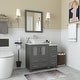preview thumbnail 12 of 28, Vanity Art 36" Single Sink Bathroom Vanity Set with Engineered Marble Top and Free Mirror - 36 W X 18.5 D X 31.1 H