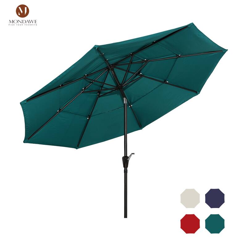 10ft Patio Market Umbrella with Double Airvent