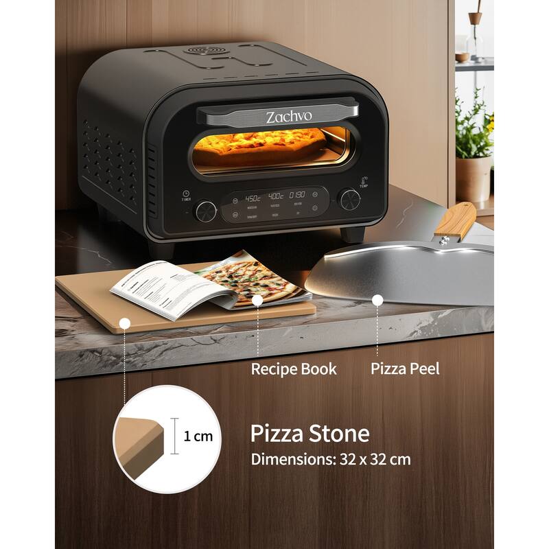 Electric Pizza Oven For 12in. Pizza With 5 Presets