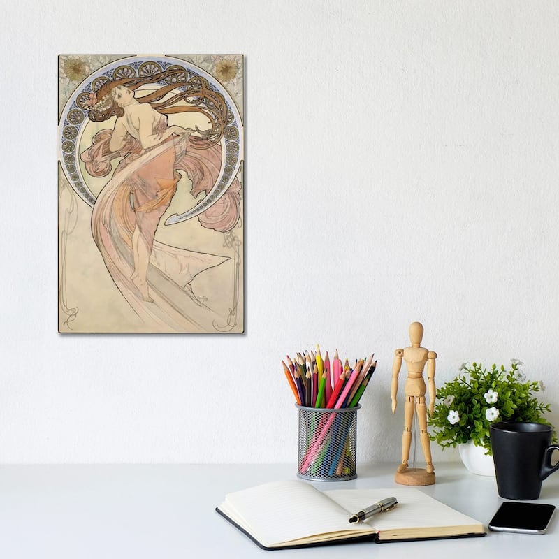 iCanvas "La Danse, 1898" by Alphonse Mucha Canvas Print - 12x8x0.75