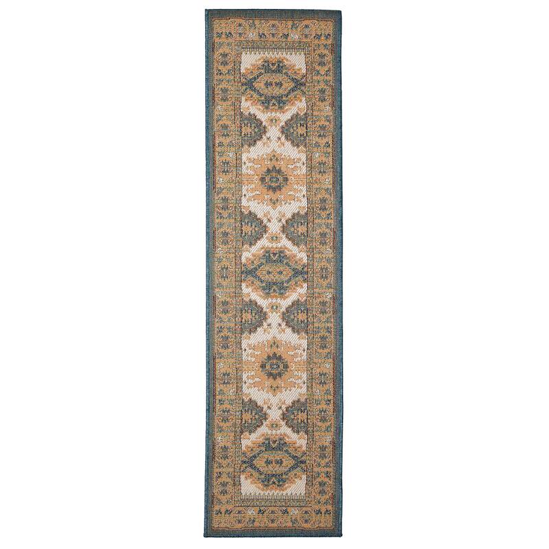 Liora Manne Patio Serapi Indoor/Outdoor Rug - 1'11" x 7'6" - Ivory