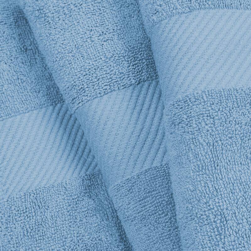 Superior Luxury Solid Highly Absorbent Egyptian Cotton 6 Piece Bath, Face, and Hand Towel Set