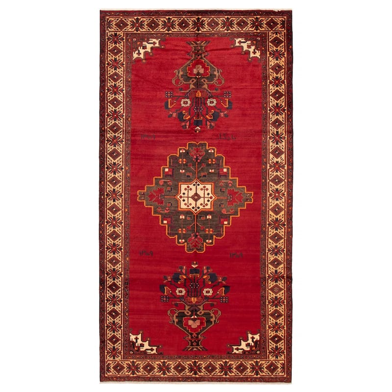 ECARPETGALLERY Hand-knotted Konya Anatolian Red Wool Rug - 5'6 x 10'11 - Red - 5'6 x 10'11
