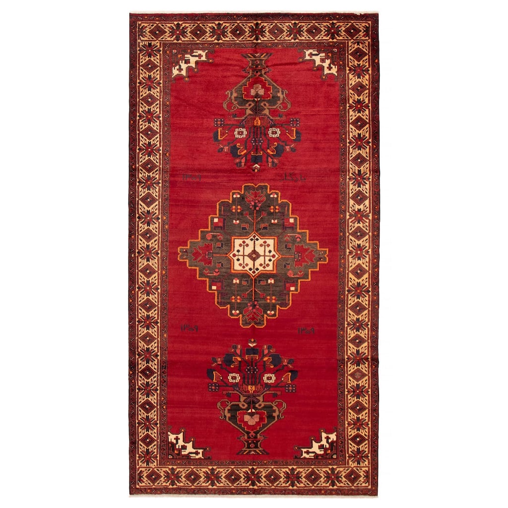 ECARPETGALLERY Hand-knotted Konya Anatolian Red Wool Rug - 5'6 x 10'11