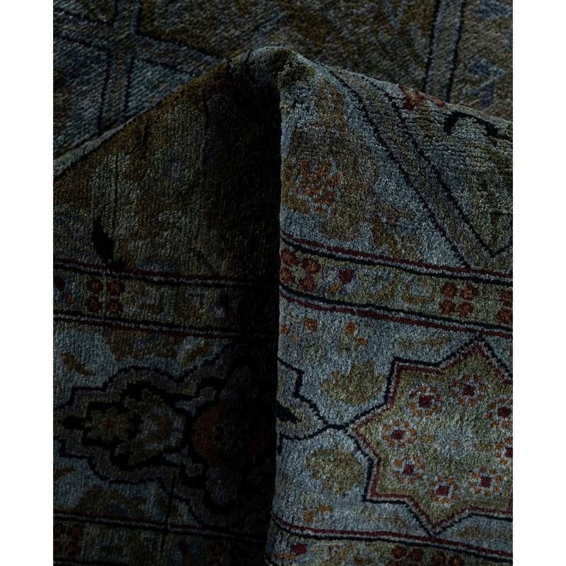 Overdyed One-of-a-Kind Hand-Knotted Area Rug - Gray - 2' 8" x 4' 3"