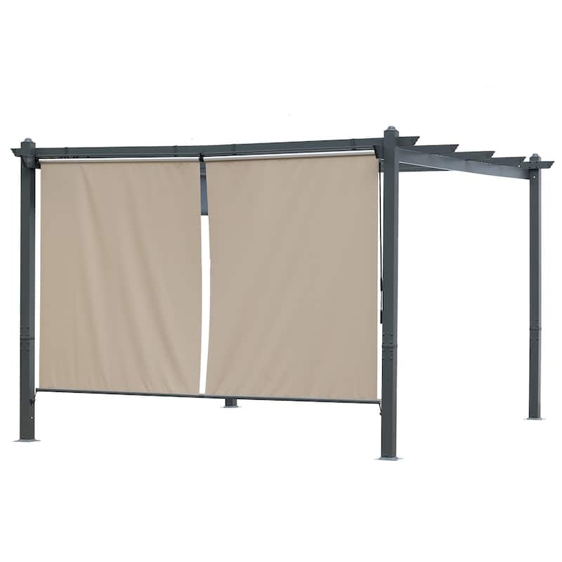 Aoodor Roller Shade, 4.8' x 6', Easy Installation for Pergola - Brown