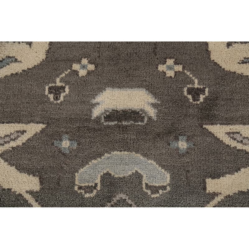Transitional Oushak Area Rug Hand-Knotted Wool Carpet - 8'2" x 9'10"