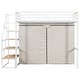 preview thumbnail 9 of 20, Metal Loft Bed with Wardrobe and Storage Shelves