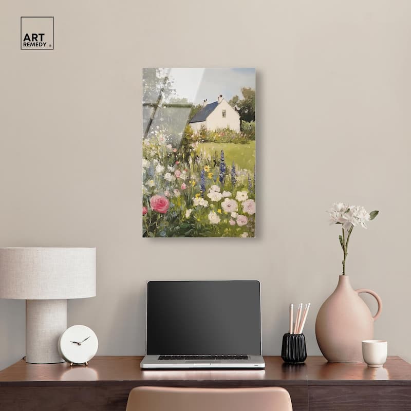 Floral Farmhouse II Acrylic by Art Remedy, Ready to Hang